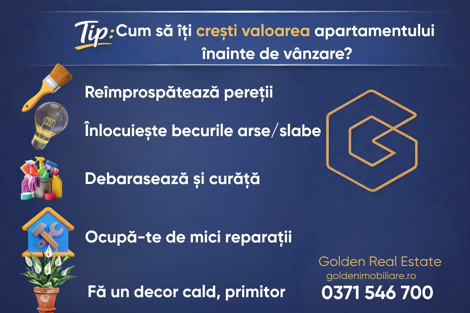 Cum să îți crești valoarea apartamentului înainte de vânzare